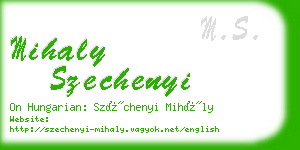 mihaly szechenyi business card